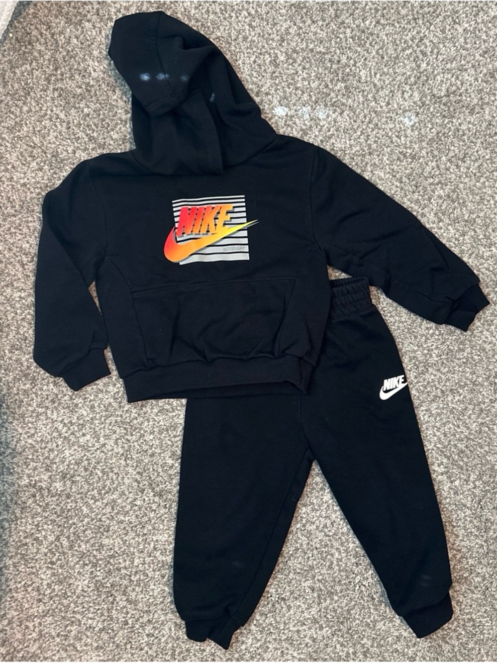 Nike Black Kids Hoodie & Sweatpants Set